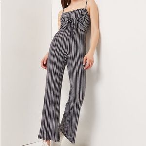 Tie front cami jumpsuit